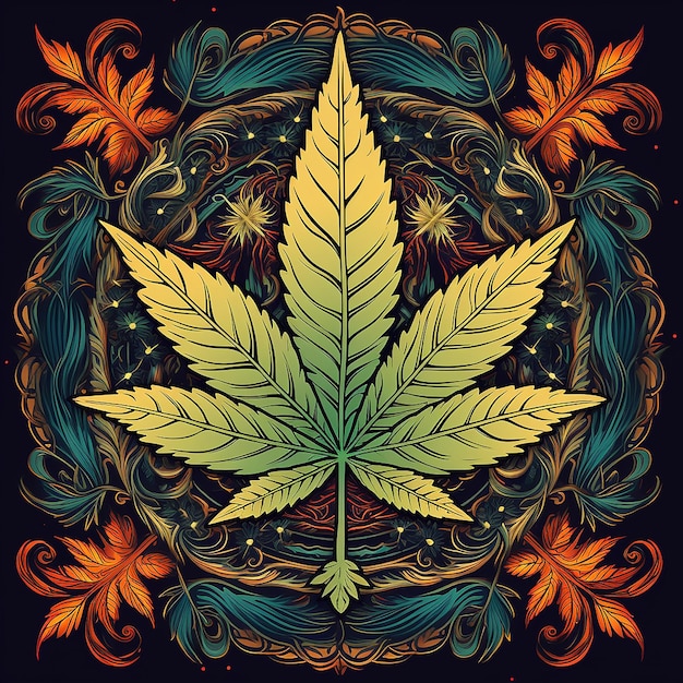 Cannabis Leaf Vector Art