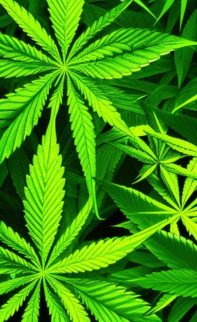 cannabis, marijuana leaves background by generative AI, AI generated