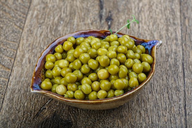 Canned green peas