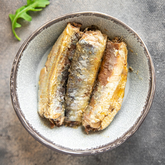 canned sardine seafood fish fresh meal food snack on the table copy space food background