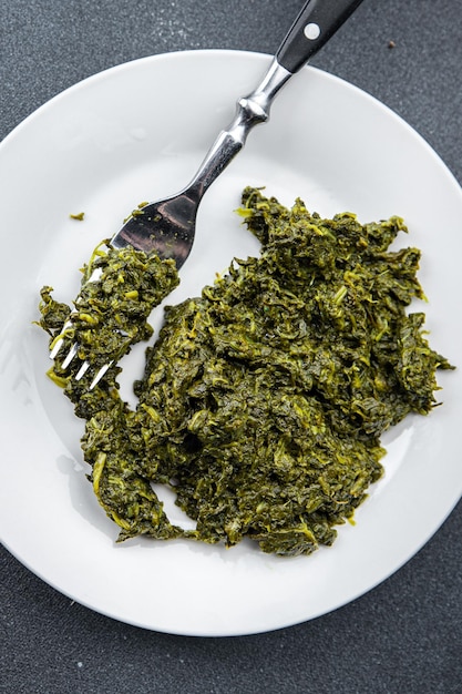 canned spinach healthy meal food snack on the table copy space food background rustic top view