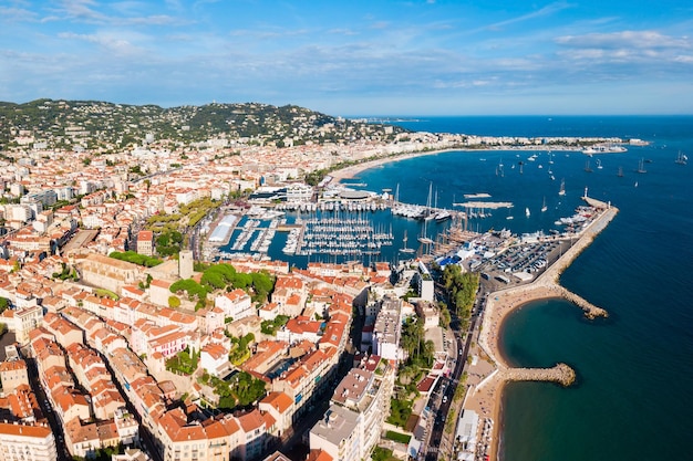 Cannes aerial panoramic view France