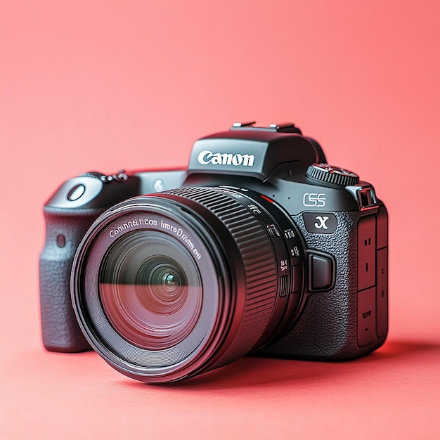 a canon camera with the word canon on the bottom