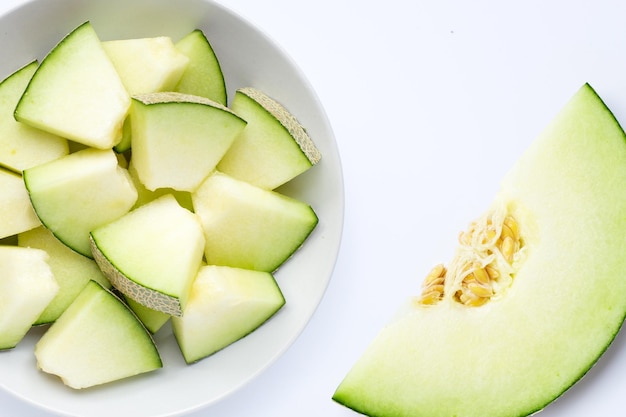 Cantaloupe melon isolated on white