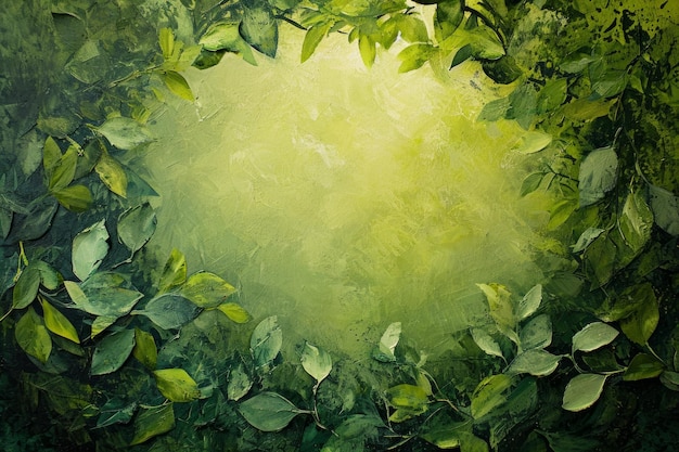 Canvas painted with vibrant greens as nature unfolds through abundant foliage