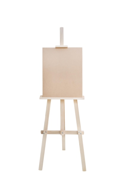 Canvas Painting stand wooden easel Art supply isolated Mock up