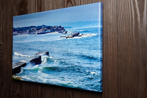 Canvas photo print stretched onto frame