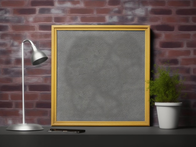 Canvas on the wall mockup