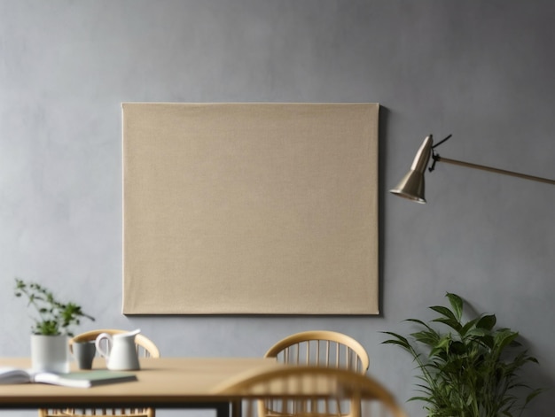 Canvas on the wall mockup