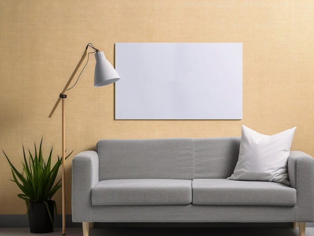 Canvas on the wall mockup