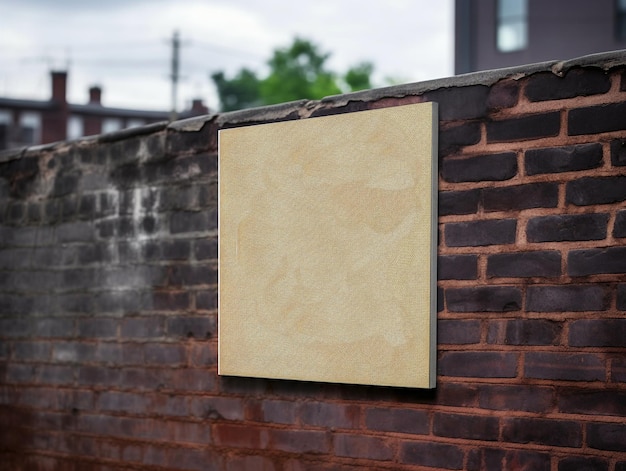 Canvas on the wall mockup