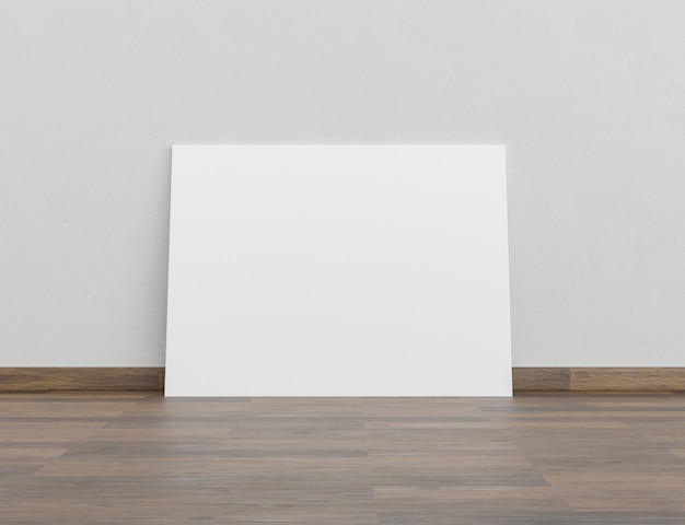 canvas on white wall