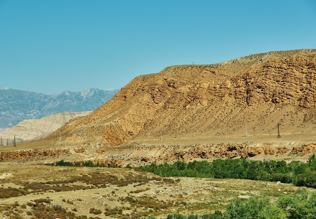 Canyon Kekemeren , Naryn Region, Tian Shan mountains in Kyrgyzstan, Central Asia,