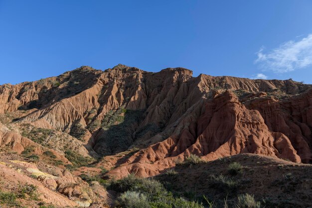 Canyon in Kyrgyzstan Multicolored canyon Fairy Tale Kyrgyzstan mountains IssykKul region Charyn Canyon