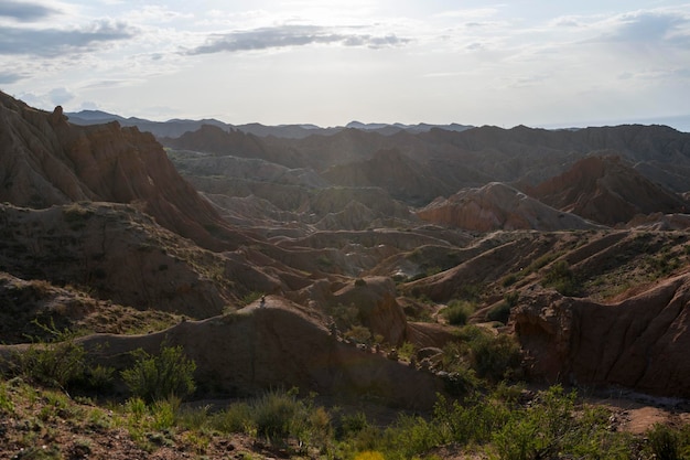 Canyon in Kyrgyzstan Multicolored canyon Fairy Tale Kyrgyzstan mountains IssykKul region Charyn Canyon