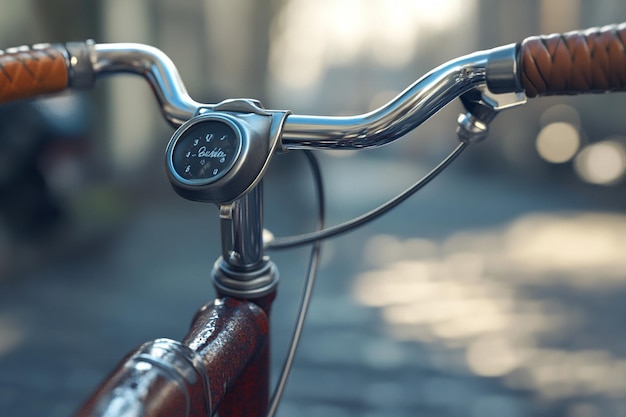 Photo cap on a bike handlebar