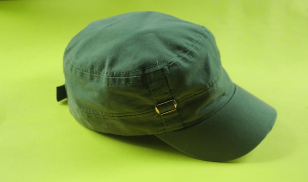 Cap on light green background