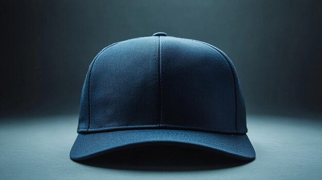 a cap with a blue band is shown on a grey background