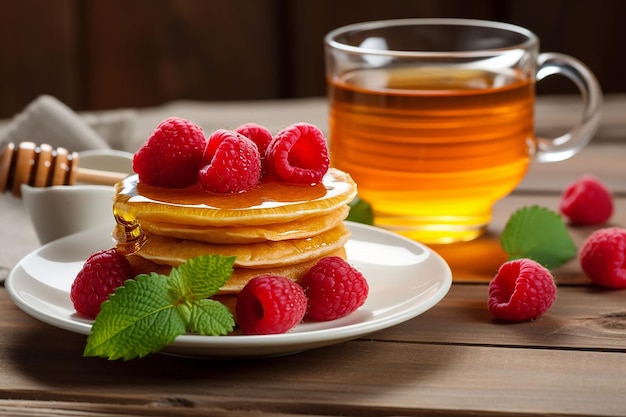 Capcakes with raspberry and honey