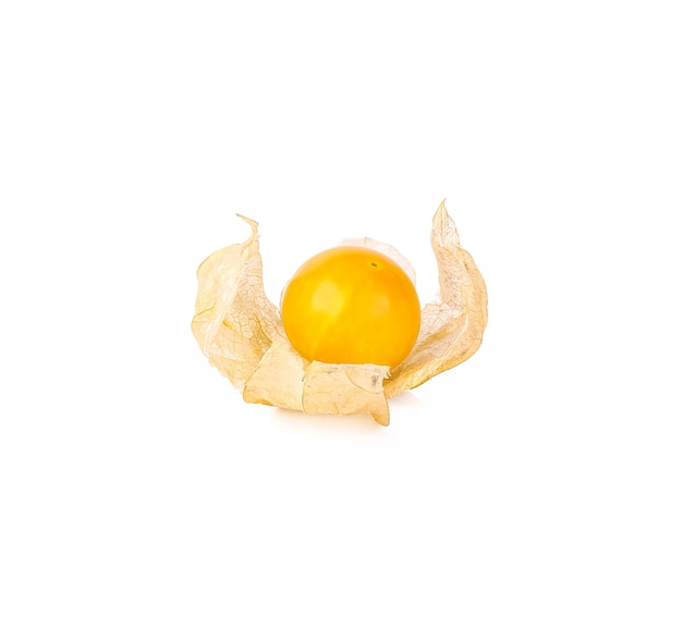 Cape gooseberry (physalis) isolated on white