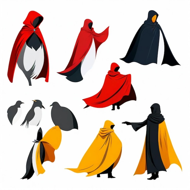 Photo cape vector set white background isolated a high quality