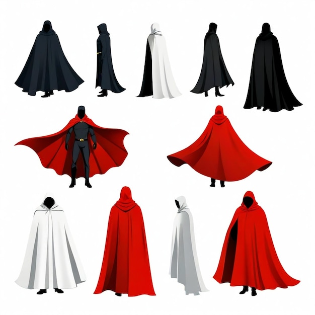 Photo cape vector set white background isolated a high quality