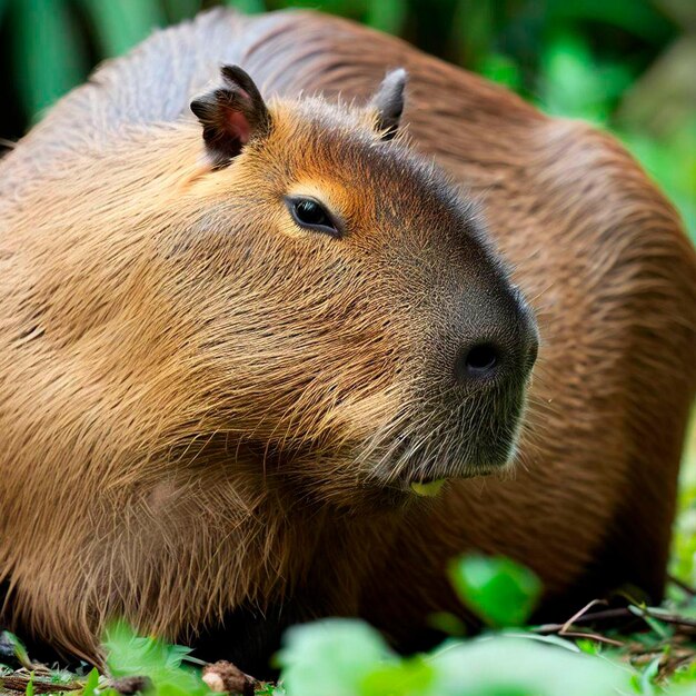 capibara en su habitad natural