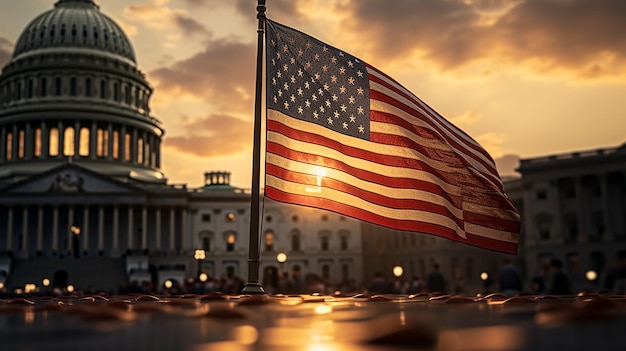 The Capitol Dome Shining Brightly on Constitution Day