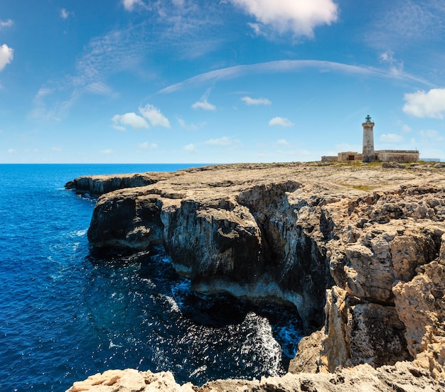 Capo Murro di Porco lighthouse Syracuse Sicily Italy