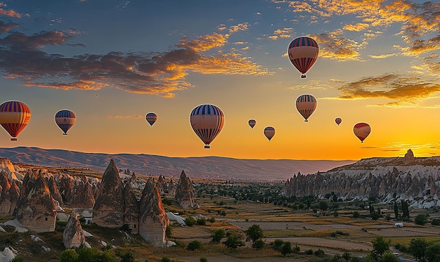 Photo cappadocia39s enchanting sunrise