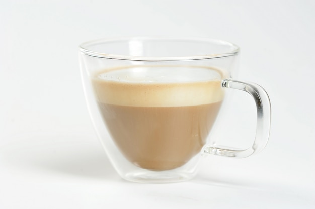 Cappuccino in a transparent Cup