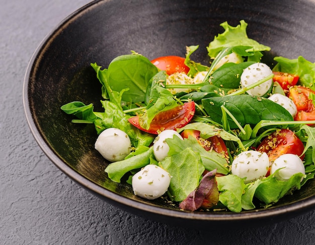 Caprese salad with tomato mozzarella and basil