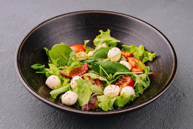 Caprese salad with tomato mozzarella and basil