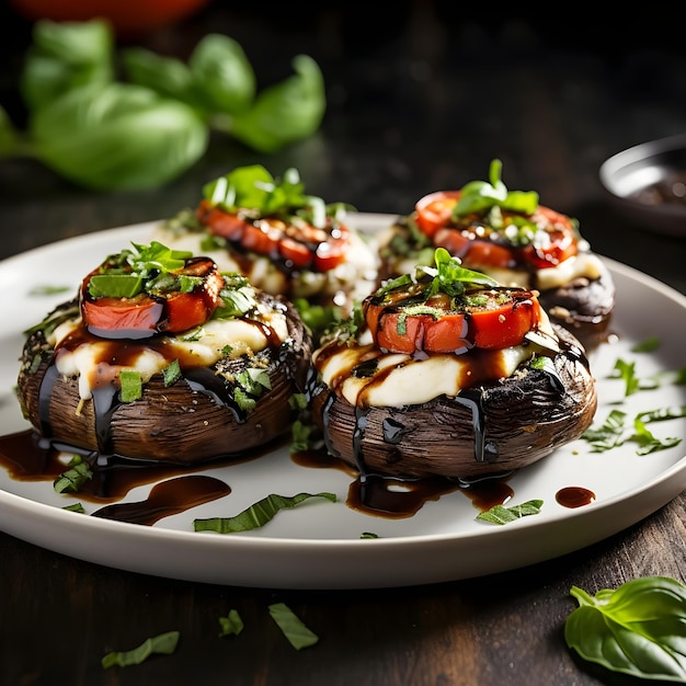 Caprese Stuffed Portobello Mushrooms