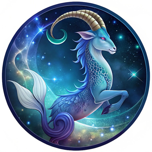 Photo capricorn zodiac sign astrological horoscope symbol illustration