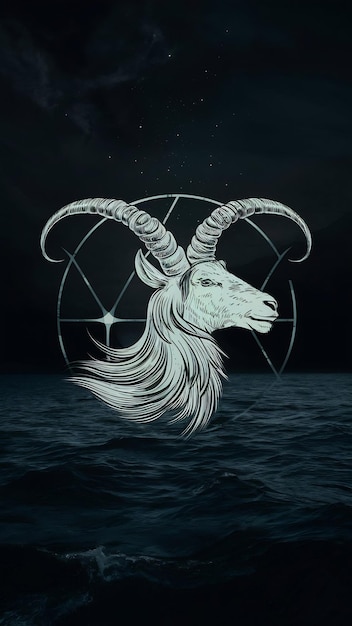 Photo capricorn zodiac sign wallpaper square dark