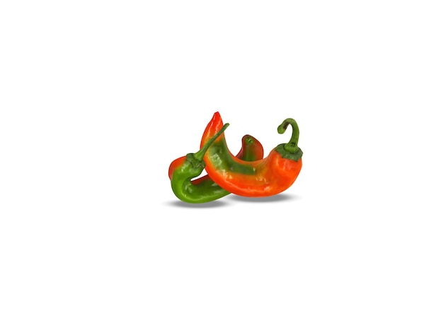 Photo capsicum annuum pepper or chilli on white background