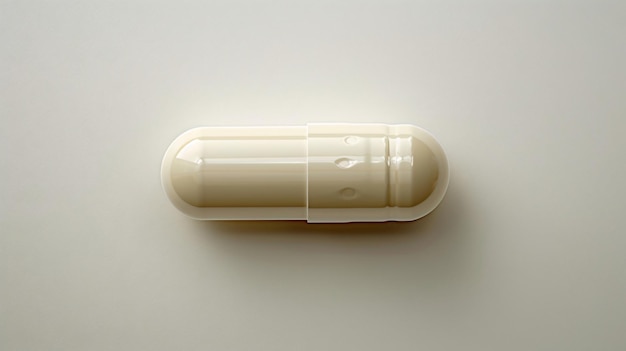 Photo capsule pill top view on a clean background