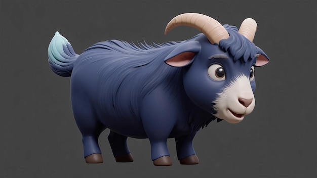 A Captivating 3D Illustration of a Goat