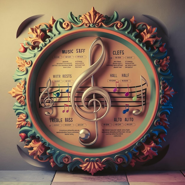 Photo a captivating 3d rendered educational poster of world music day