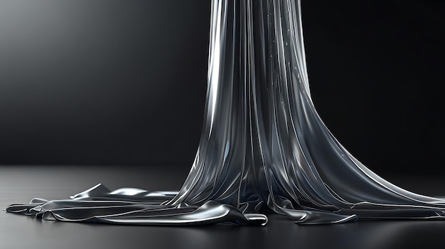 Captivating 3Drendered transparent cloth flowing gracefully offering a delicate backdrop