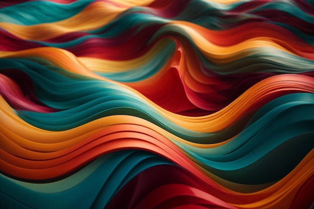 A captivating abstract background wavy lines rendered in a painterly style