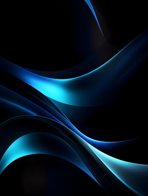 Captivating Abstract Blue and Black Texture with Dynamic Curves and BlursEvoking a Futuristic and Elegant Aesthetic