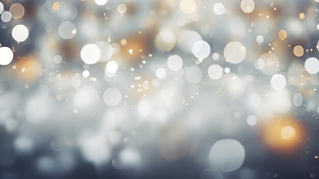 Captivating Abstract Christmas Bokeh Lights with Motion Blur Elegant White and Gray Background