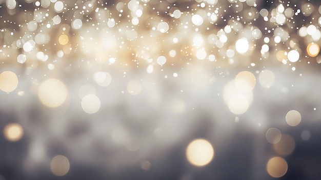 Captivating Abstract Christmas Bokeh Lights with Motion Blur Elegant White and Gray Background