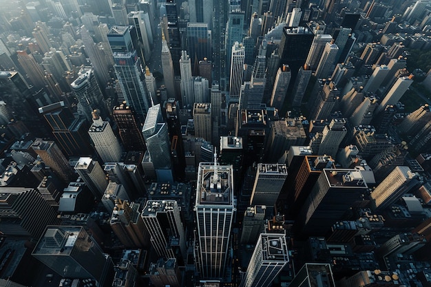 Captivating aerial views of city skylines