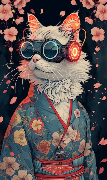 Captivating Animal Portraits Cyber Pet Style and Vibrant Colors in Stunning Digital Art