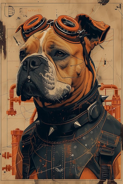 Captivating Animal Portraits Cyber Pet Style and Vibrant Colors in Stunning Digital Art