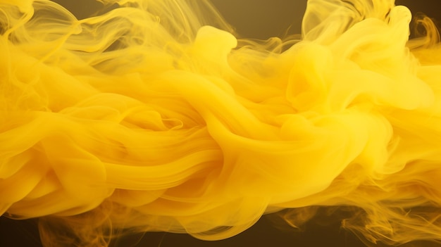 a captivating background filled with yellowcolored smoke AIgenerated