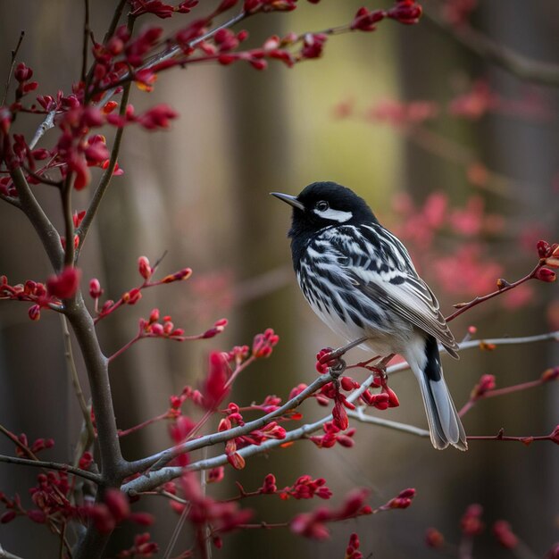 A captivating black and white photograph capturing a beautiful bird